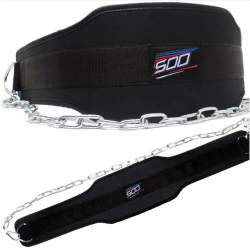 DMoose Fitness Dip Belt for Weight Lifting, Pullup, Squats & Dips Robust Steel Chain, Comfortable Neoprene Padding Supports 350lbs - Gym Weight Belt for Strength Training Workout & Weightlifting