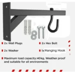 Punch Bag Wall Bracket Standard Boxing Bag Wall Mount Heavy Holds Up to 120kg