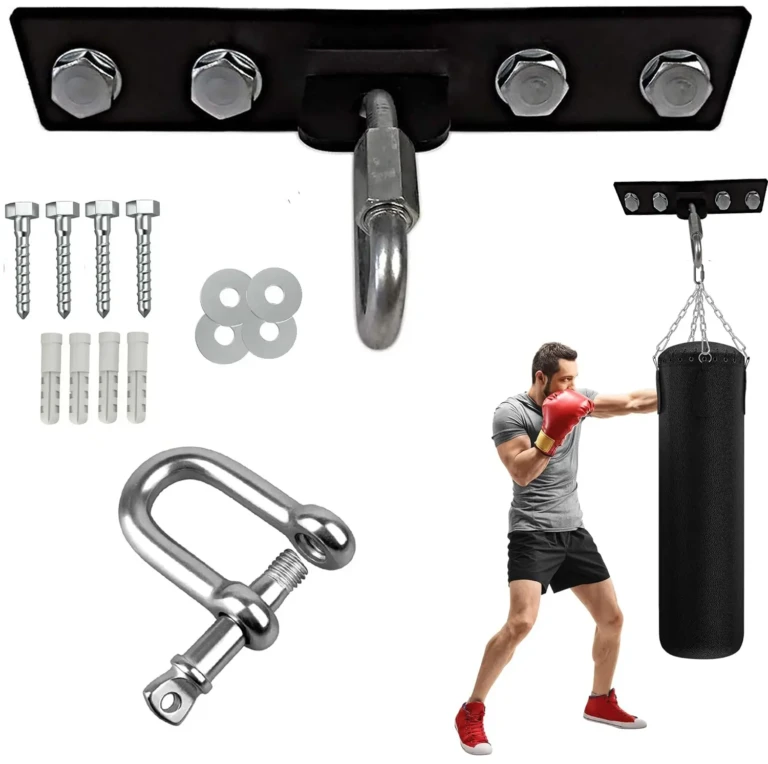 Dolibest Punching Bag Hanger, Boxing Ceiling Hook Punch Holder 4 Hole Swing Bracket Swivel for Gym Heavy Bag Hammock Chair Wood Concrete Wall Beam Mount