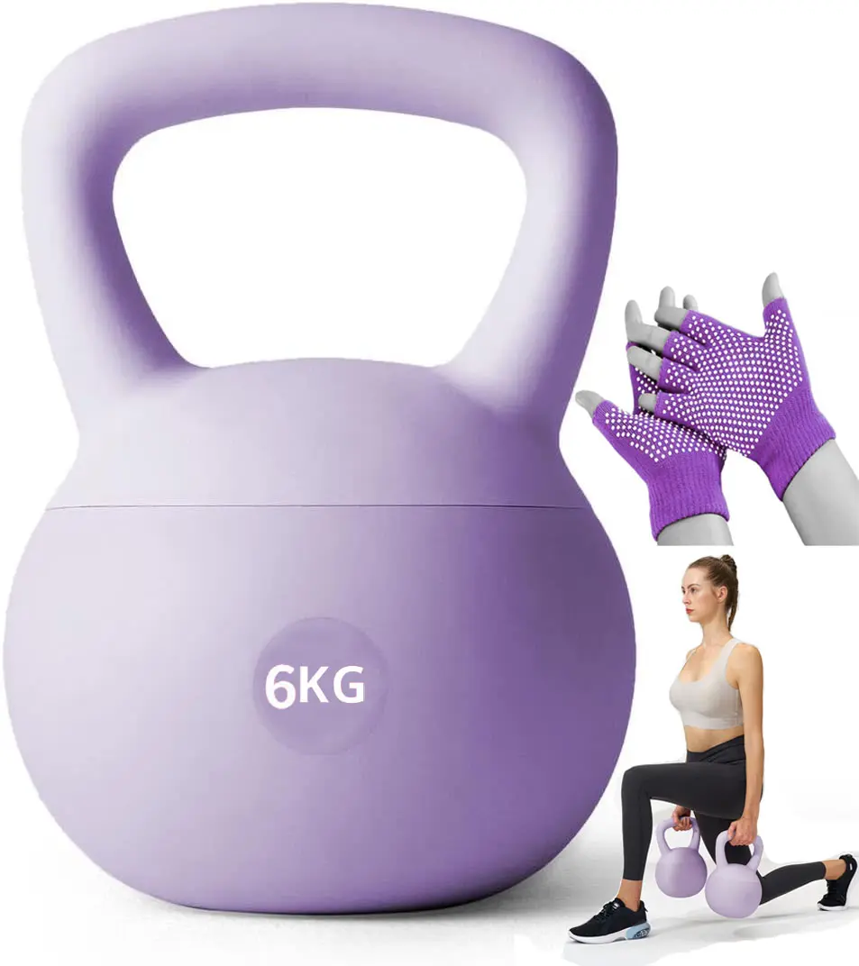 LB Kettlebells Vinyl Coated Cast Iron for Dumbbell Weights Exercises, Gym, Fitness, Full Body Workout Equipment Push up, Grip and Strength Training