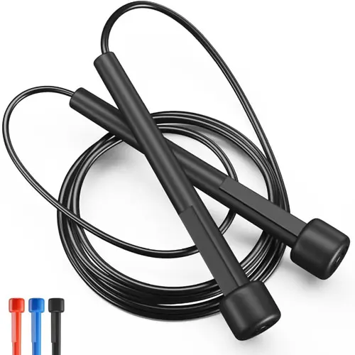 fitness training skipping rope black